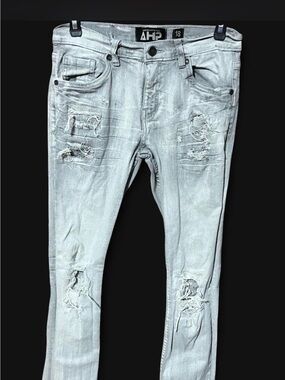 AHP Boy’s Light Gray Skinny Distressed Jeans